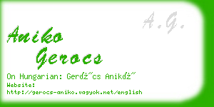 aniko gerocs business card
